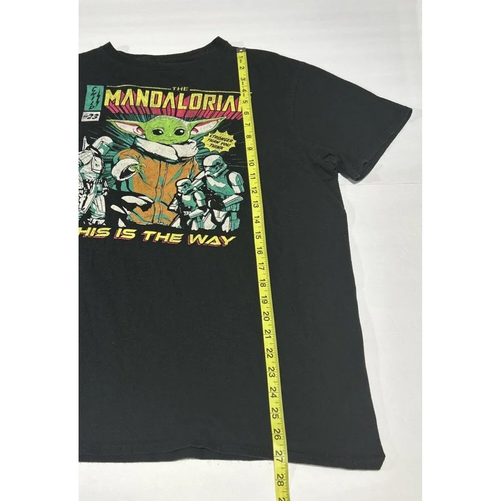 Star Wars The Mandalorian Comic Graphic Shirt Men's Large L Black Fifth Sun Tee